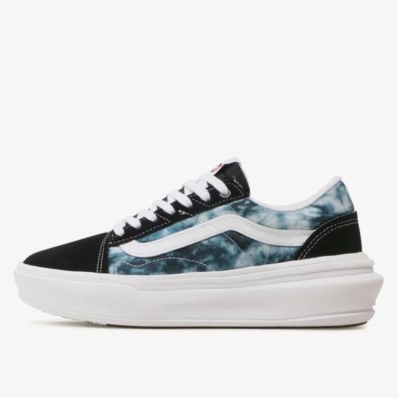 NEW Vans Old Skool Over Tie Dye Blue Black Platform Women’s Size 9.5 - Picture 6 of 8